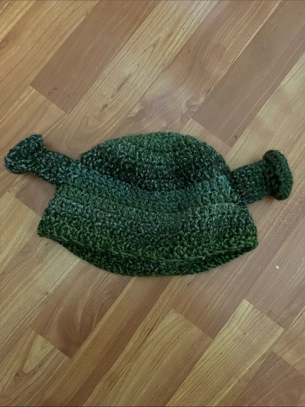 Handmade Crocheted Shrek Hat